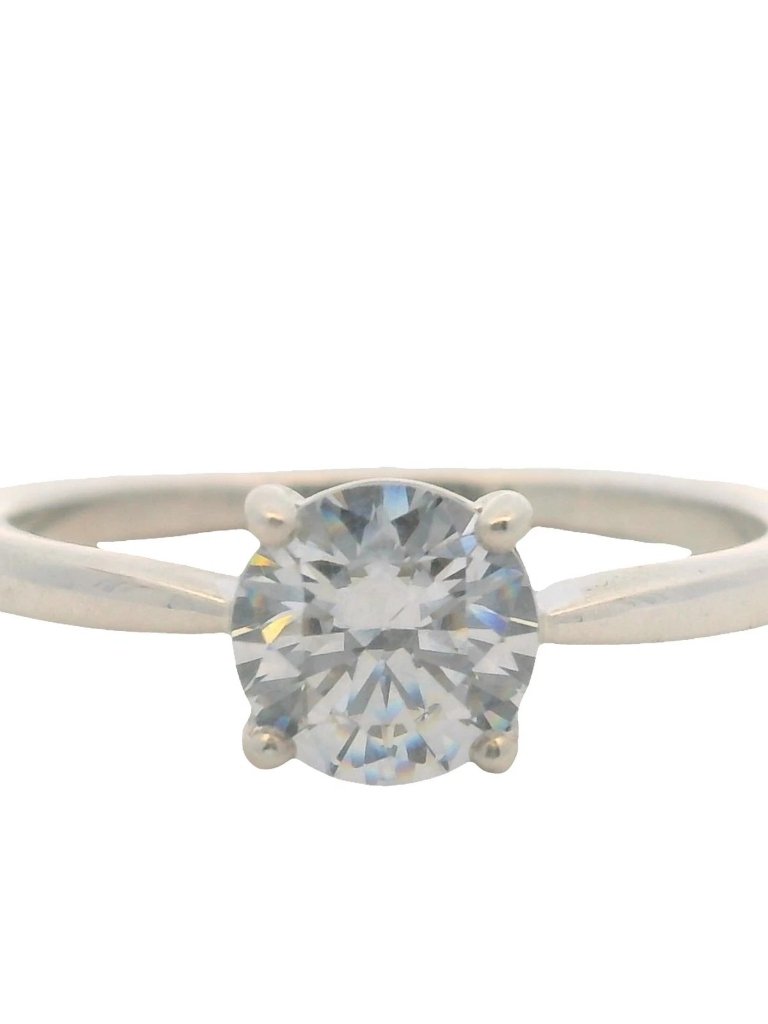 Pandora 925 Sterling Silver Cz Cubic Zirconia Sparkling 4-Prong Solitaire Ring